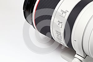 Close up Hight performance Professional camera zoom lens.