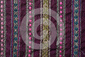 Close-up of the homespun woolen