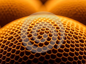 Close-up of honeycomb structure