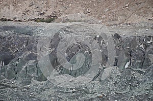 Close up of Hoper Glacier in Hoper Valley,Pakistan photo