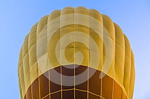 Close up of hot air balloon on blue sky