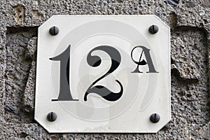 Close Up House Number 12a At Amsterdam The Netherlands 19-9-2021