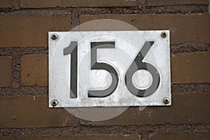 Close Up House Number 156 At Amsterdam The Netherlands 6-3-2024