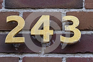 Close Up House Number 243 At Amsterdam The Netherlands 14-3-2022