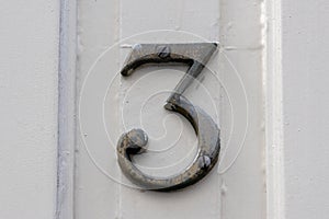 Close Up House Number 3 At Amsterdam The Netherlands 28-6-2022