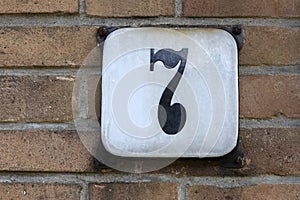 Close Up House Number 7 At Amsterdam The Netherlands 2-4-2022
