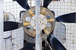 Close-up Hovercraft propeller