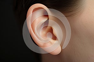 Close-up of a human ear - AI Generated