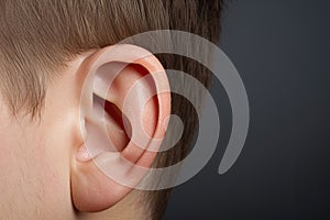 Close-up of a human ear - AI Generated