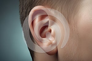 Close-up of a human ear - AI Generated