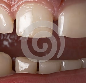 Close up of human teeth