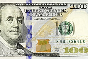 Close-up Of Hundred Dollars Bill