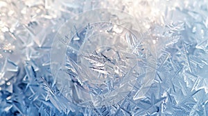 Close-Up of Ice Crystals Formation
