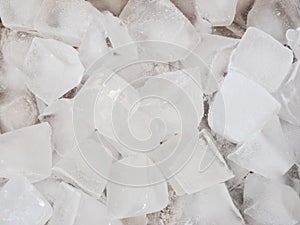 Close up of ice cubes