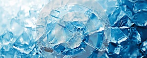 Close-up of ice cubes forming a refreshing background