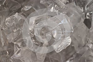 close-up ice cubes texture background