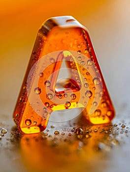 A close-up of an illuminated letter 