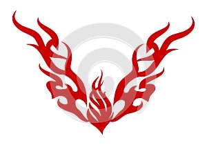 fire traditonal ornament tattoo