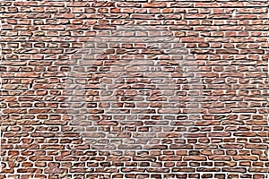 Close up illustration of a red brick wall