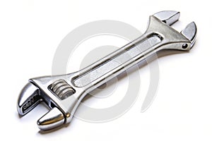 Adjustable wrench isolated on white background