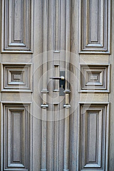 Close-up image of ancient doors