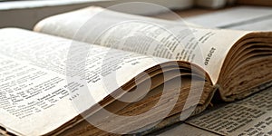 Close up of book pages photo