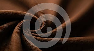 Close-up image of brown fabric