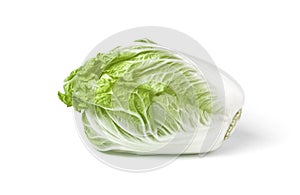 Close-up image of Chinese cabbage isolated on a white background