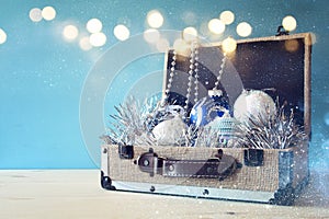 Close up Image of christmas festive decorations