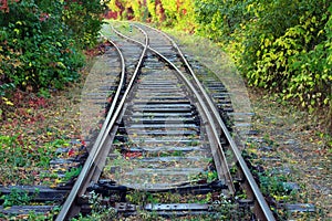 Close-up image of freight railroad