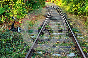 Close-up image of freight railroad