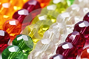 close-up image of glass beads showcasing translucency