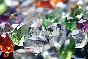 close-up image of glass beads showcasing translucency