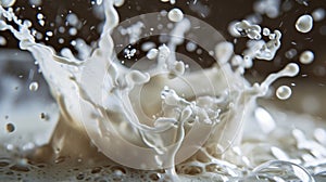 Close-Up Image of a Glass of Milk, Pure, Refreshing, and Invigorating