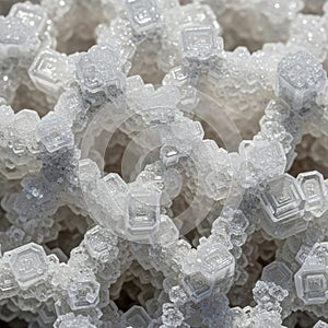 A close-up image of intricate, interlocking