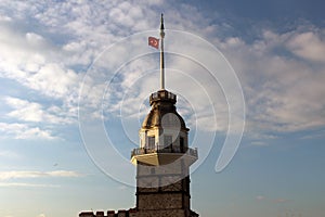 Close up image Maiden's Tower in Istanbul