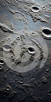 Close-up Image Of Moon\'s Surface: Detailed Naturalism In The Style Of Oliver Wetter