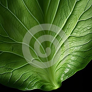 Close Up Image Of Narcissus Leaf: Organic Contours And Environmentalism