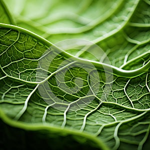 Close Up Image Of Organic Green Vegetable Leaves