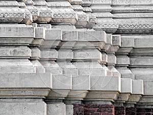 The close up image of a part of the wall