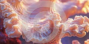 Close up image of a piece of light coral