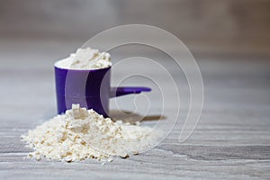 Close-up image of a protein for fitness and bodybuilding.