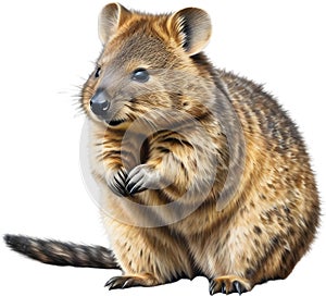 A close-up image of a Quokka. Ai-Generated.