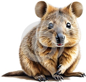 A close-up image of a Quokka. Ai-Generated.