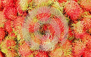 Close up image of rambutan