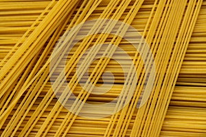 Close up image of raw spaguetti photo