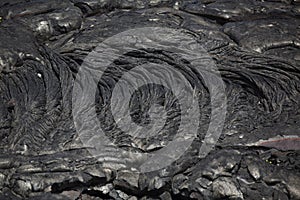 close up image of ropey pahoehoe lava rock photo