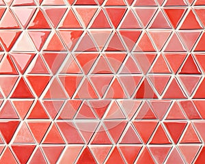 Coral Triangular Ceramic Tile Mosaic
