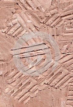 Close-up image showcasing the detailed pattern and texture on terracotta clay surface