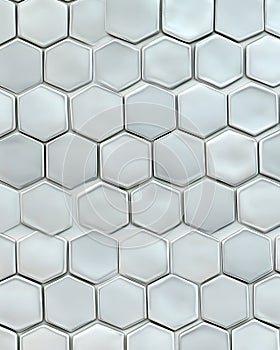 White Hexagonal Tile Background Modern Geometric.